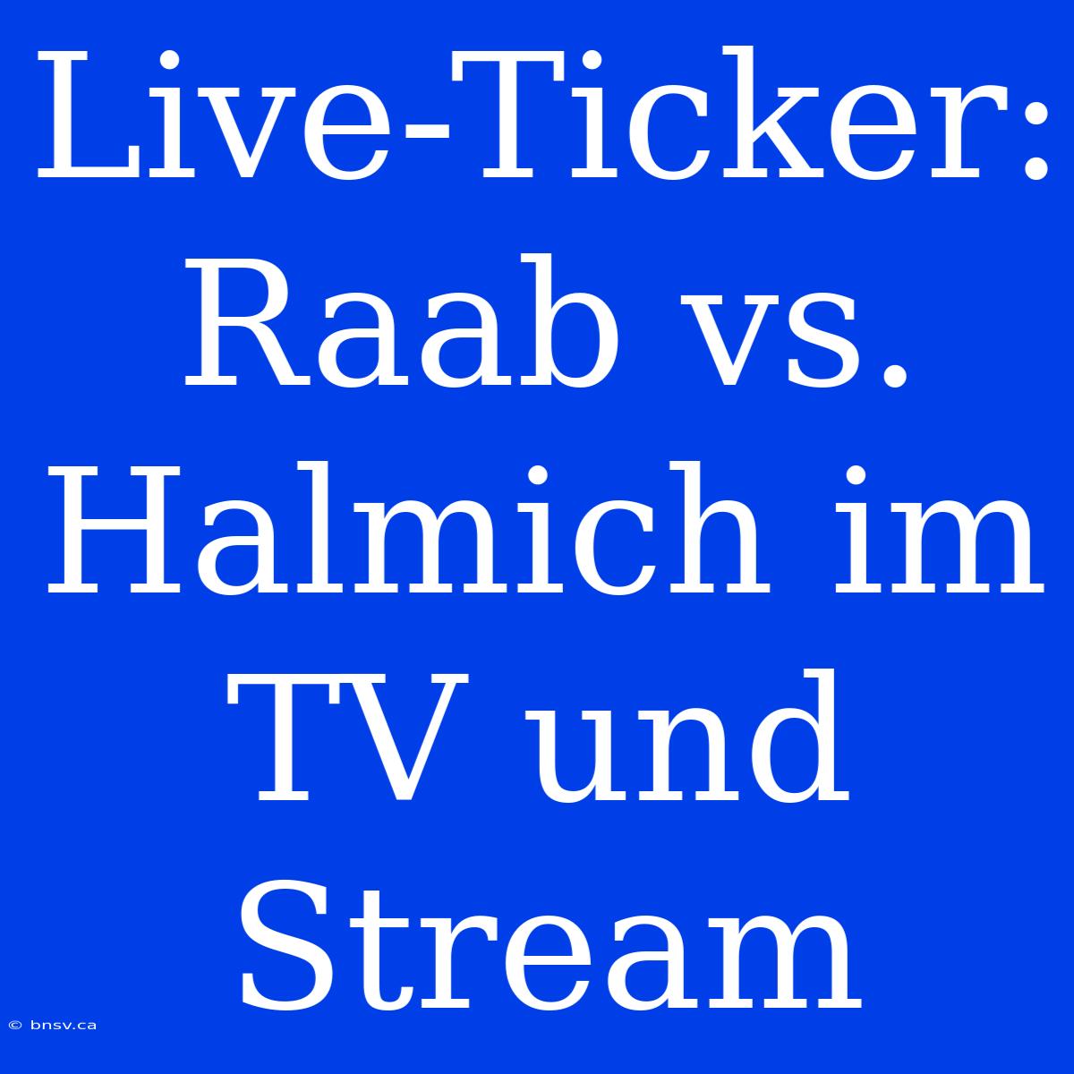 Live-Ticker: Raab Vs. Halmich Im TV Und Stream