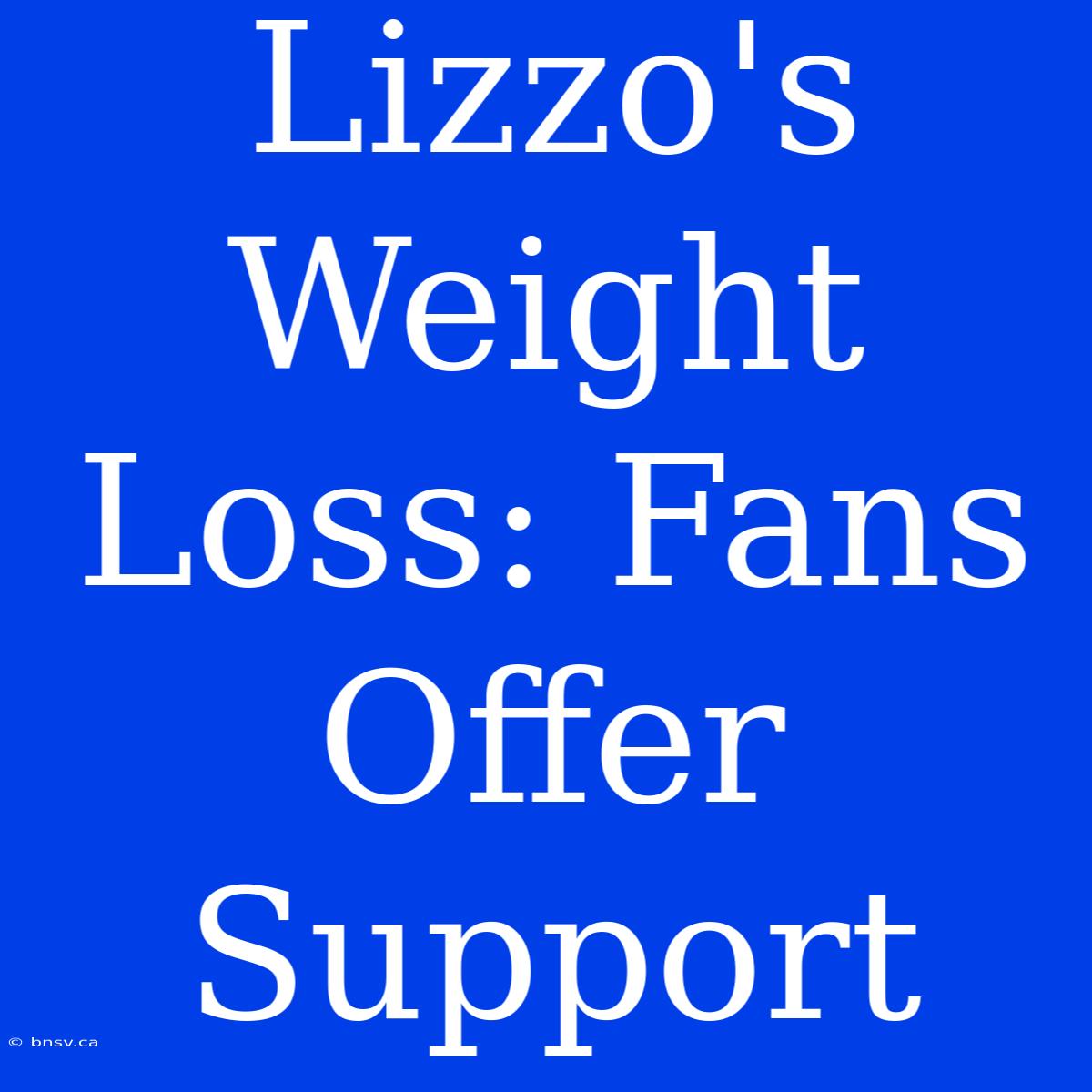 Lizzo's Weight Loss: Fans Offer Support