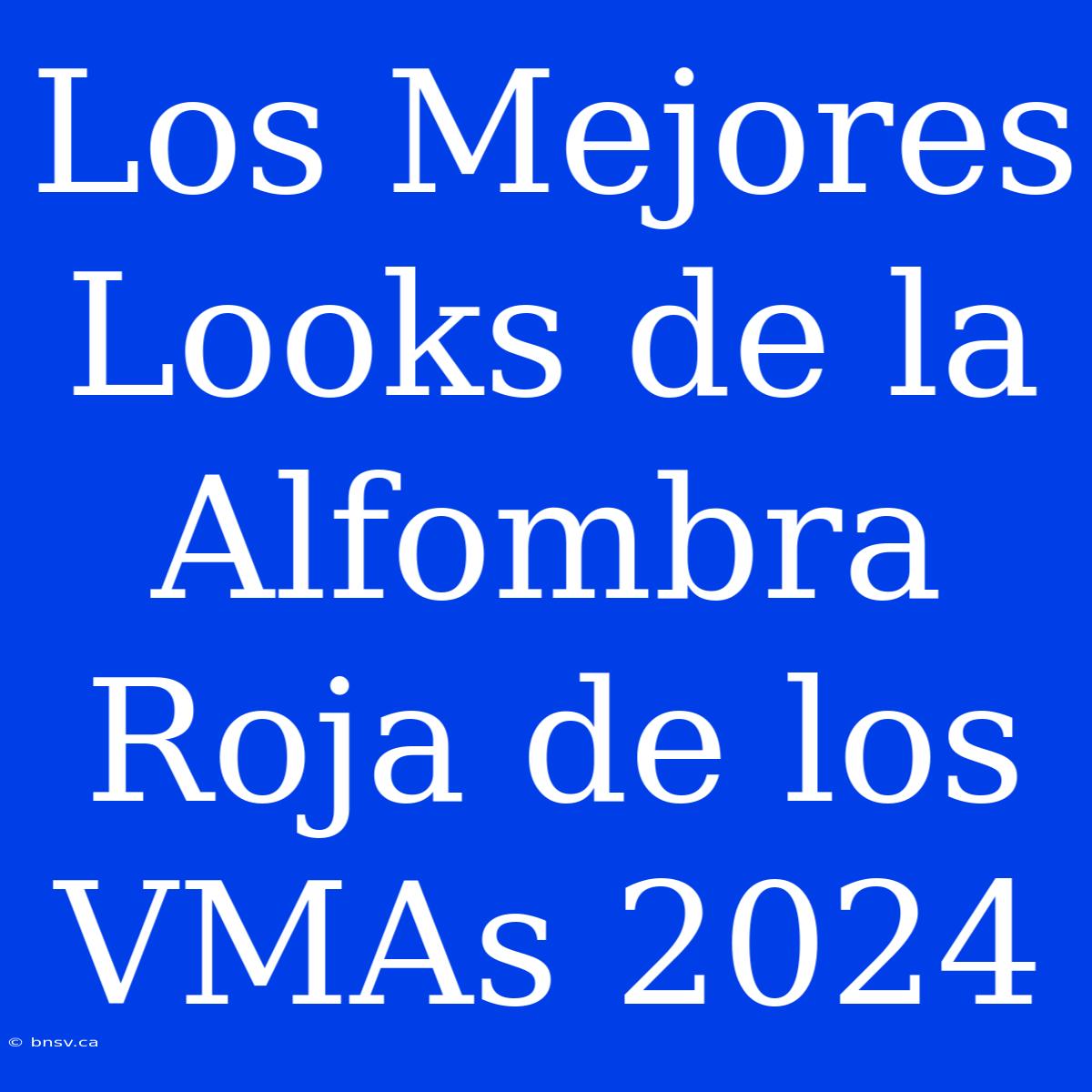 Los Mejores Looks De La Alfombra Roja De Los VMAs 2024