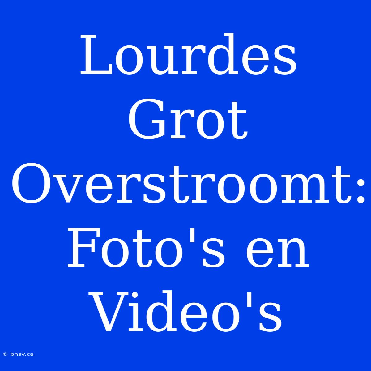 Lourdes Grot Overstroomt: Foto's En Video's