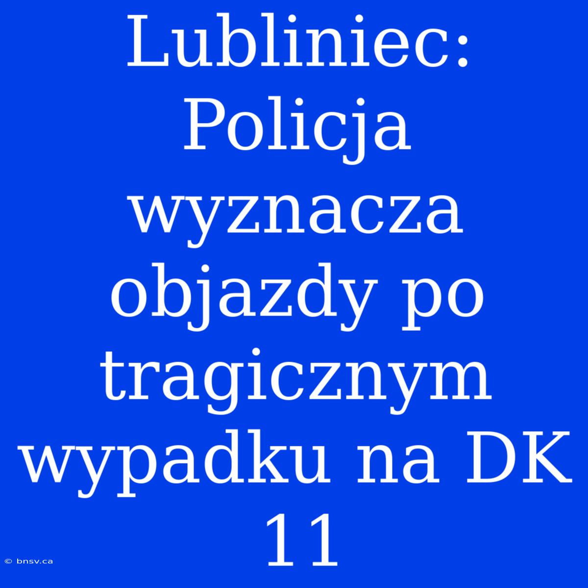 Lubliniec: Policja Wyznacza Objazdy Po Tragicznym Wypadku Na DK 11