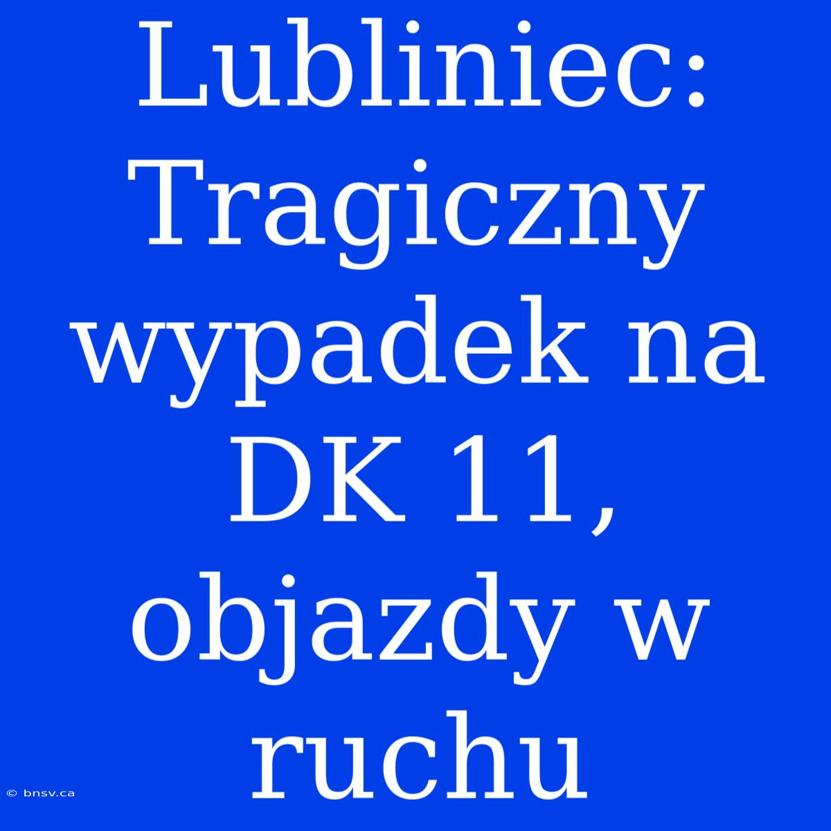 Lubliniec: Tragiczny Wypadek Na DK 11, Objazdy W Ruchu