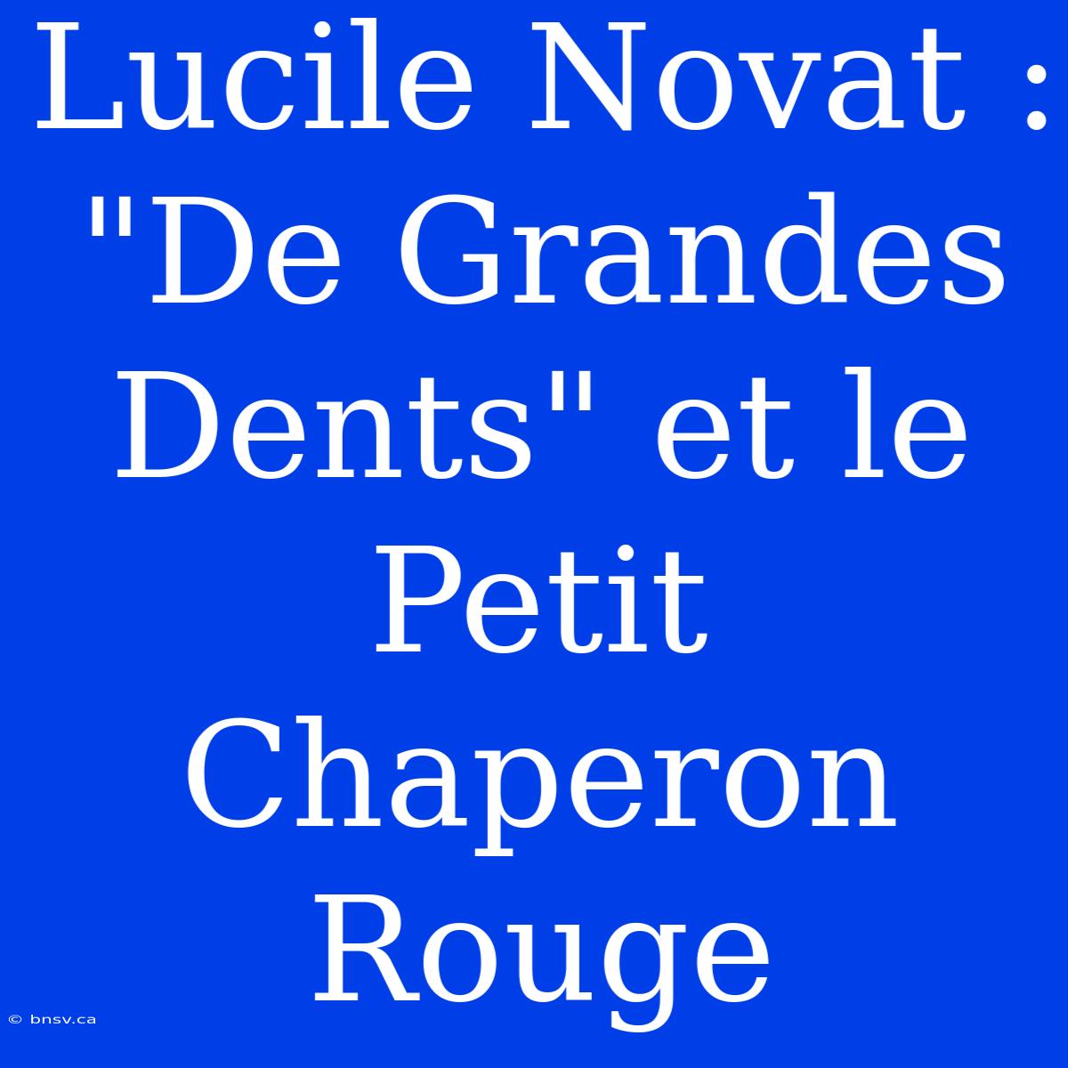 Lucile Novat : 