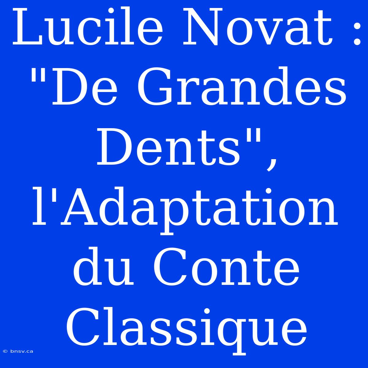 Lucile Novat : 