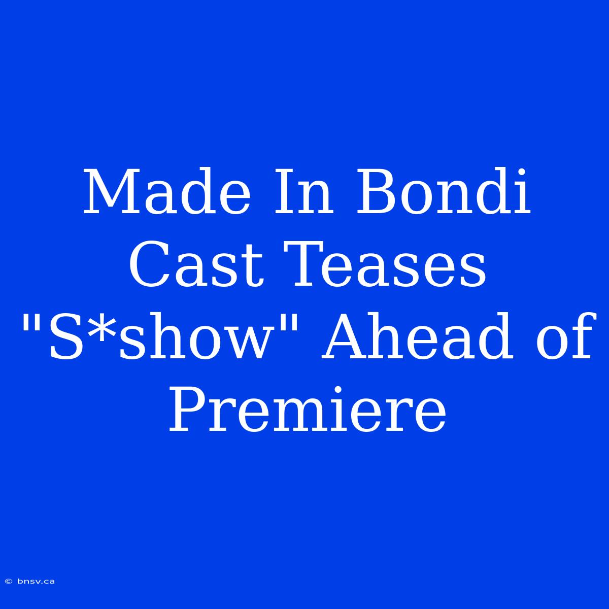 Made In Bondi Cast Teases 