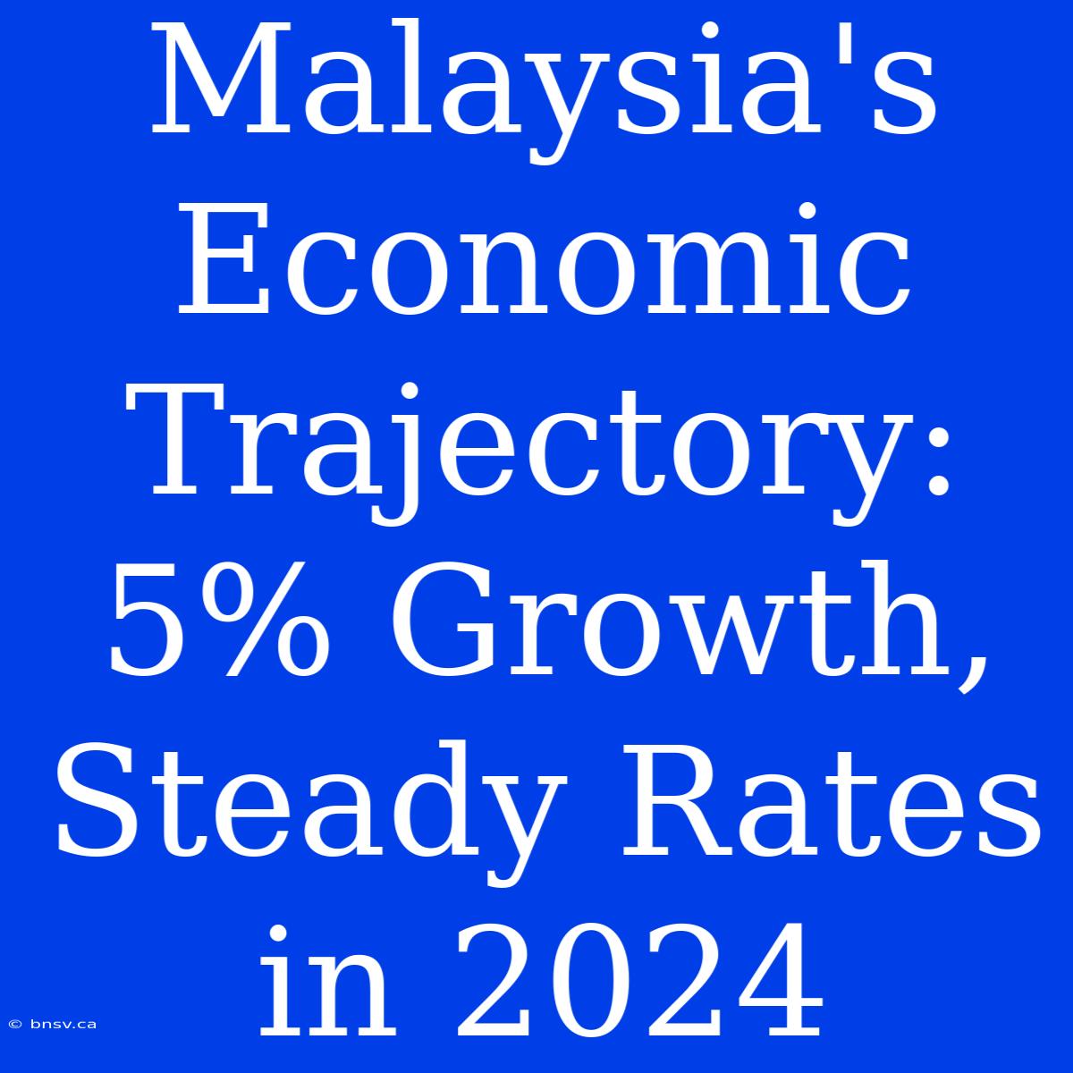 Malaysia's Economic Trajectory: 5% Growth, Steady Rates In 2024