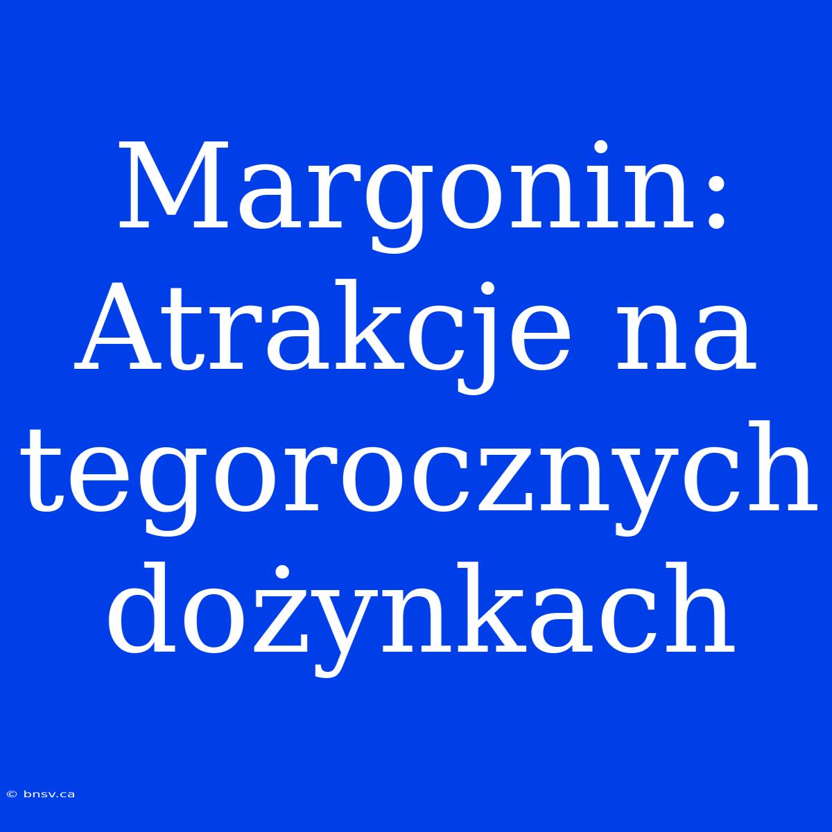 Margonin: Atrakcje Na Tegorocznych Dożynkach