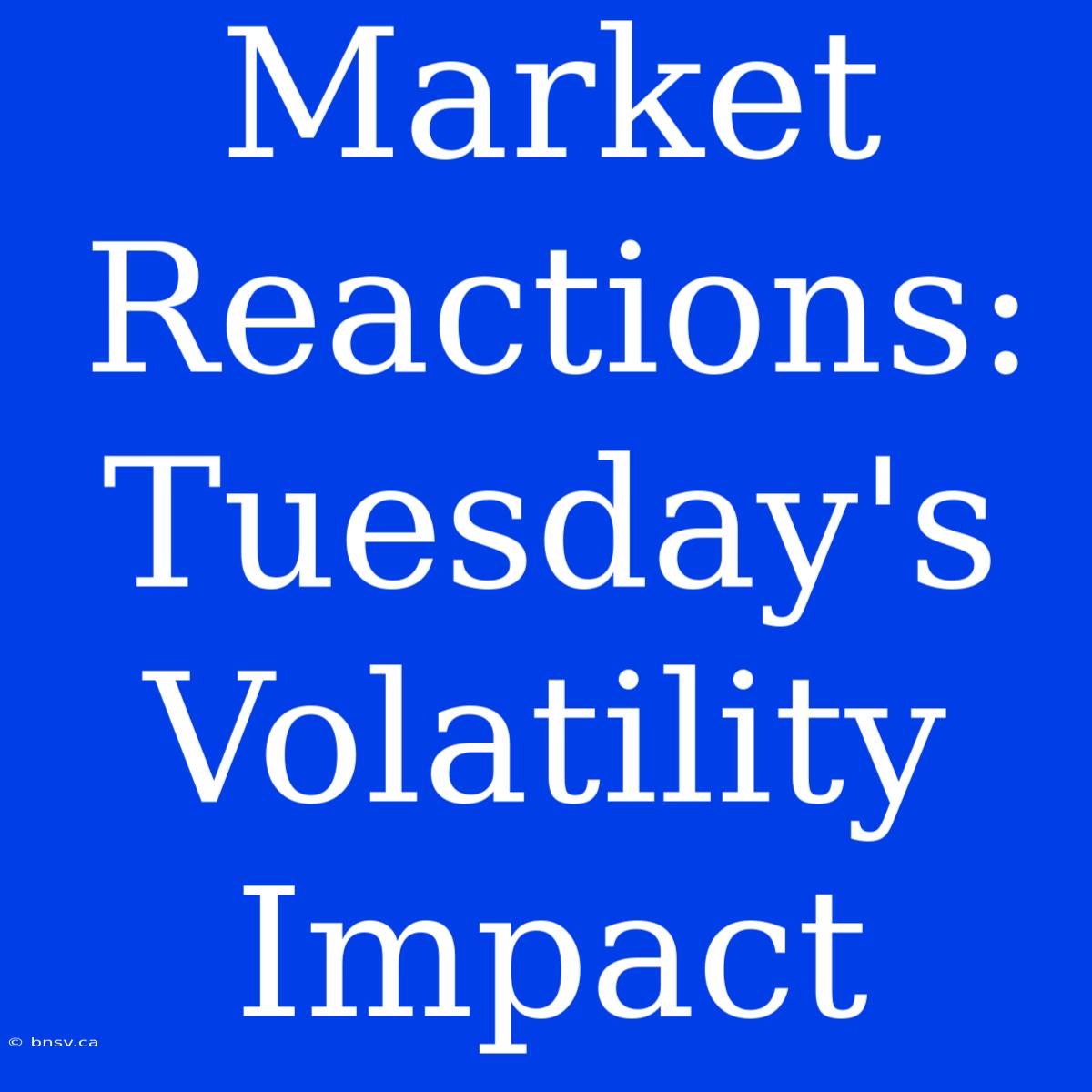 Market Reactions: Tuesday's Volatility Impact