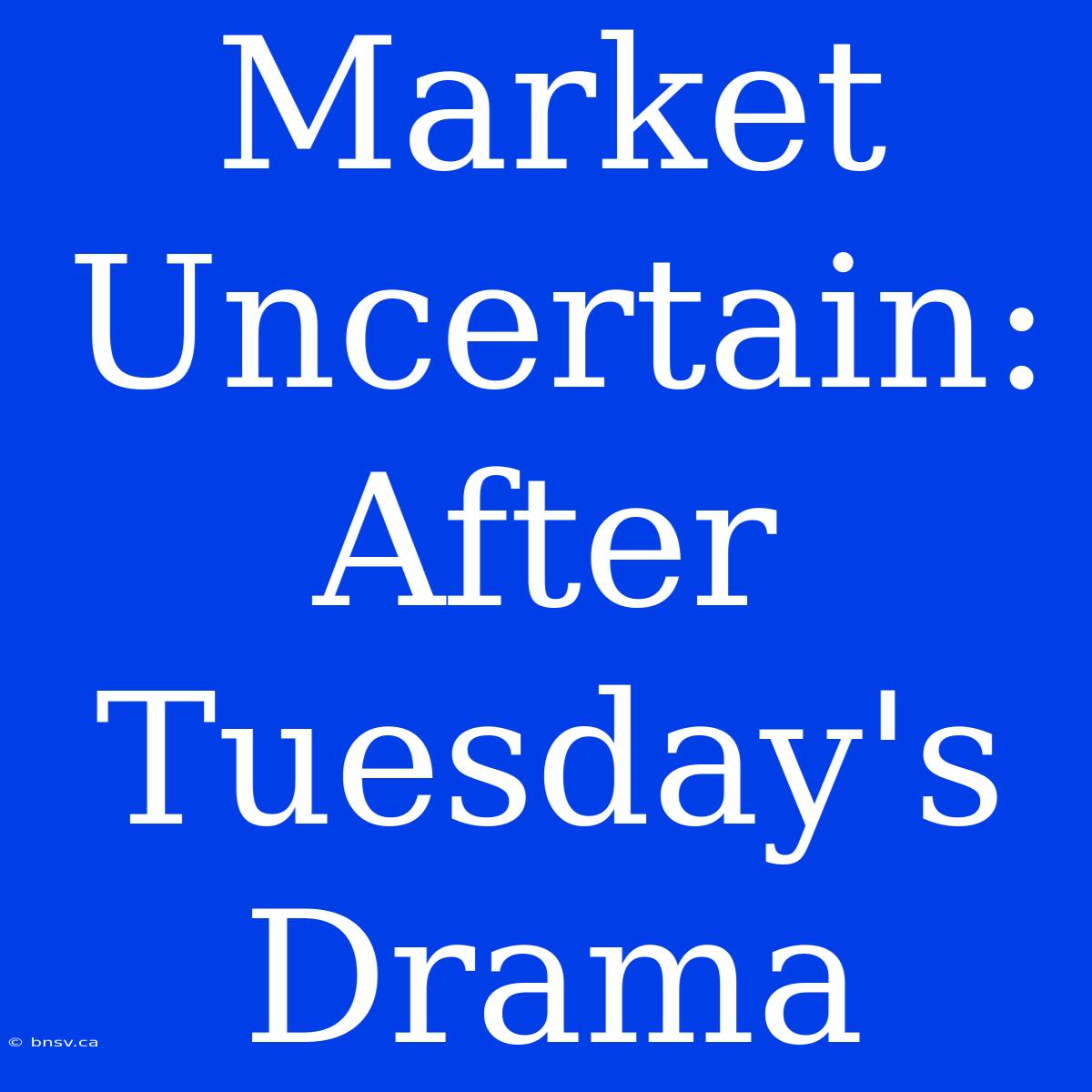 Market Uncertain: After Tuesday's Drama