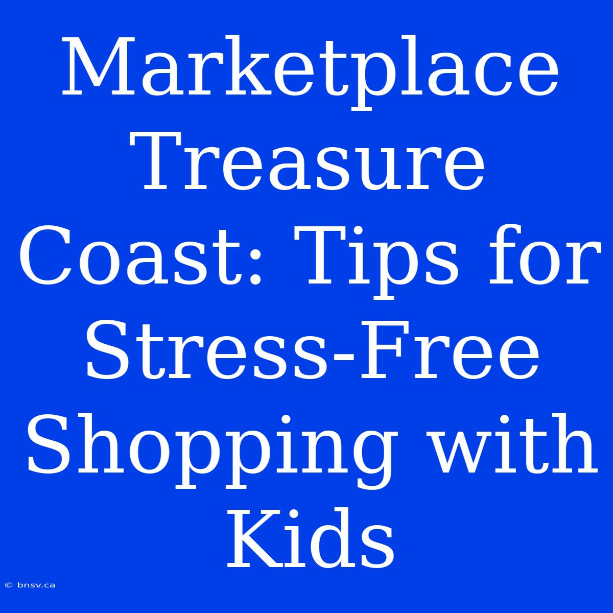 Marketplace Treasure Coast: Tips For Stress-Free Shopping With Kids