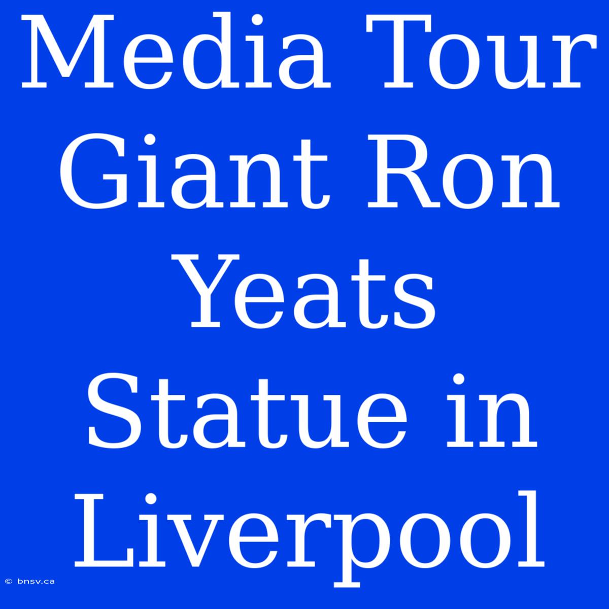 Media Tour Giant Ron Yeats Statue In Liverpool