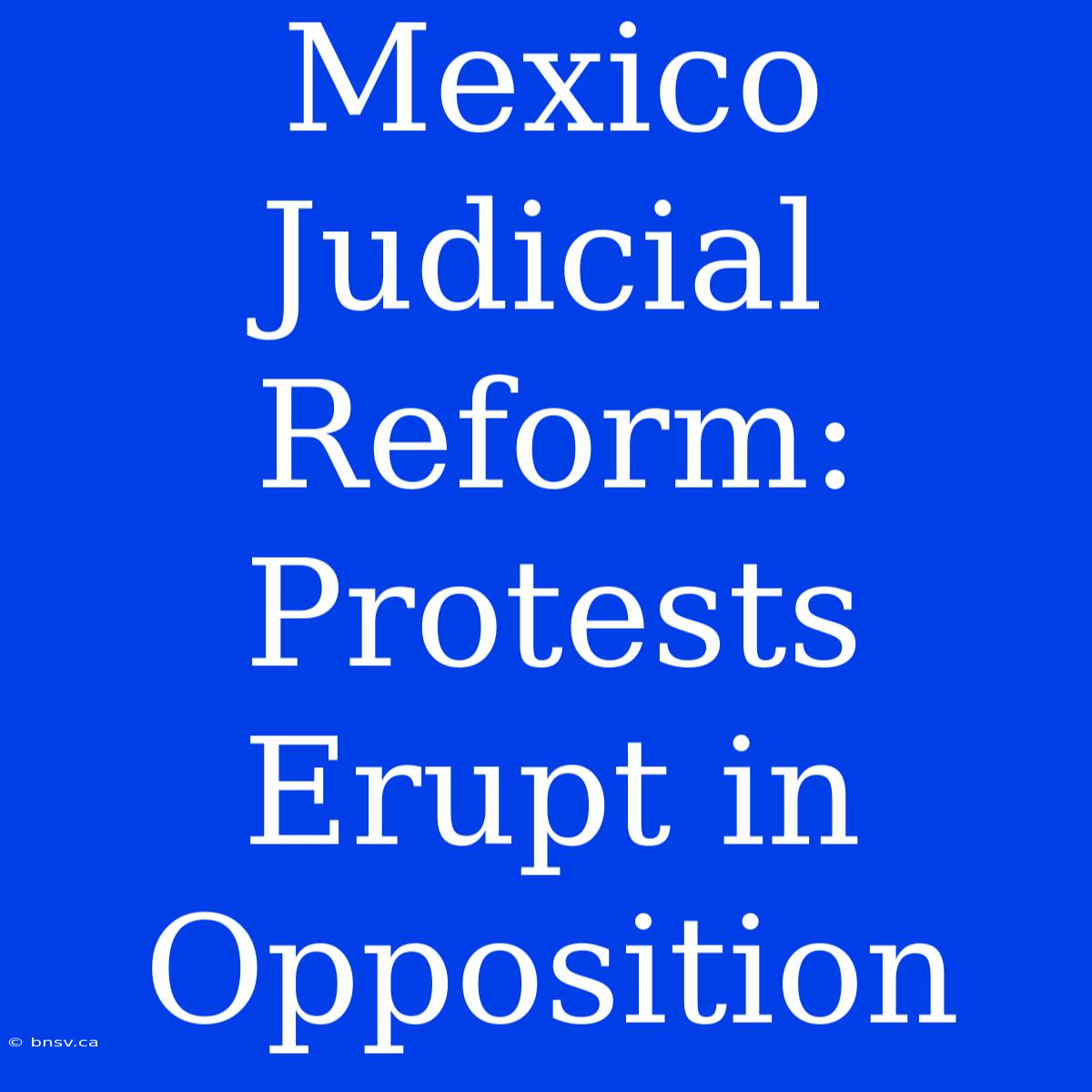 Mexico Judicial Reform: Protests Erupt In Opposition