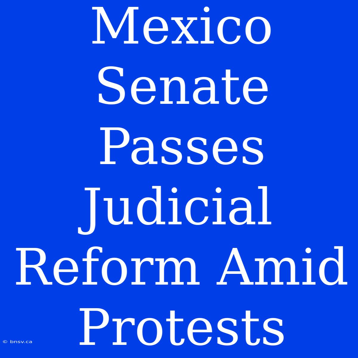 Mexico Senate Passes Judicial Reform Amid Protests