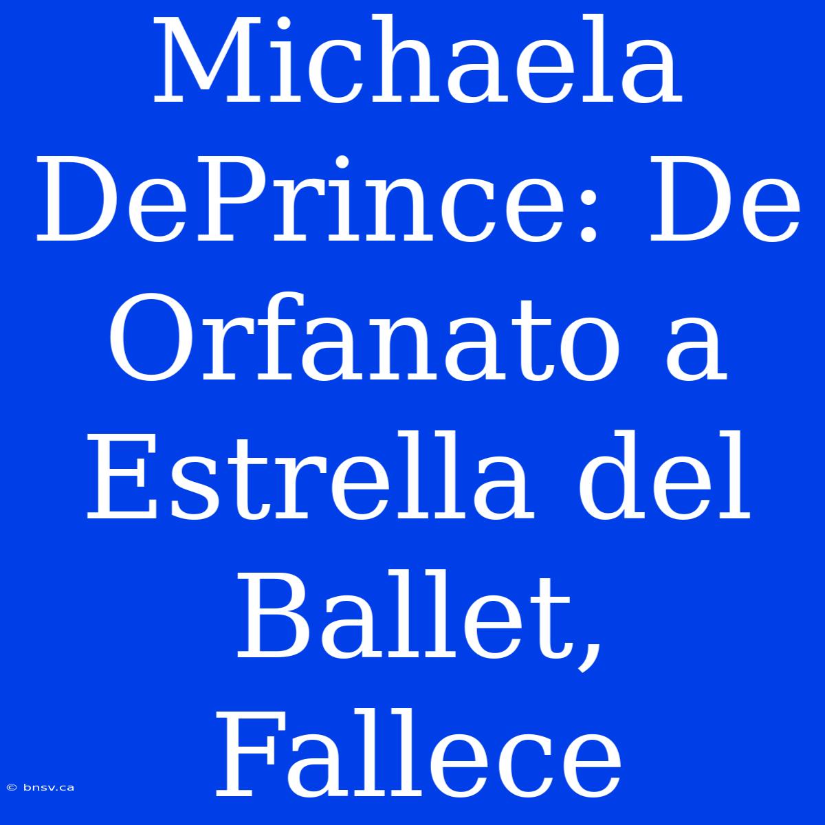 Michaela DePrince: De Orfanato A Estrella Del Ballet, Fallece