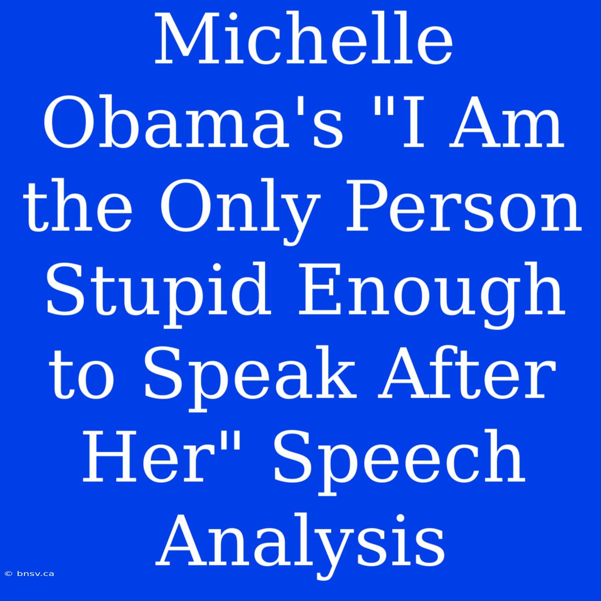 Michelle Obama's 