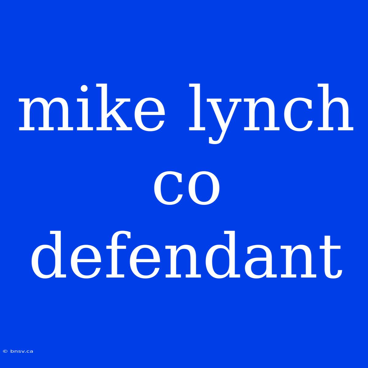 Mike Lynch Co Defendant