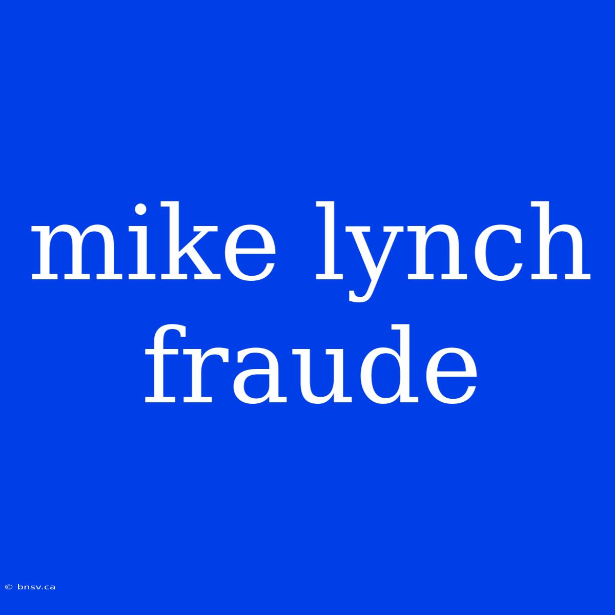 Mike Lynch Fraude