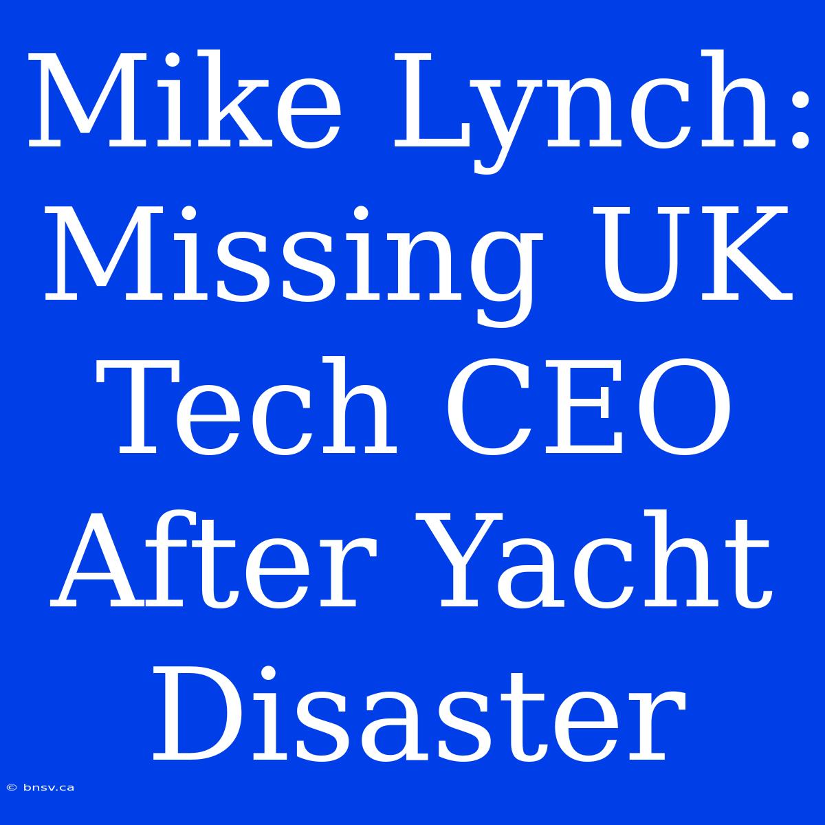 Mike Lynch: Missing UK Tech CEO After Yacht Disaster