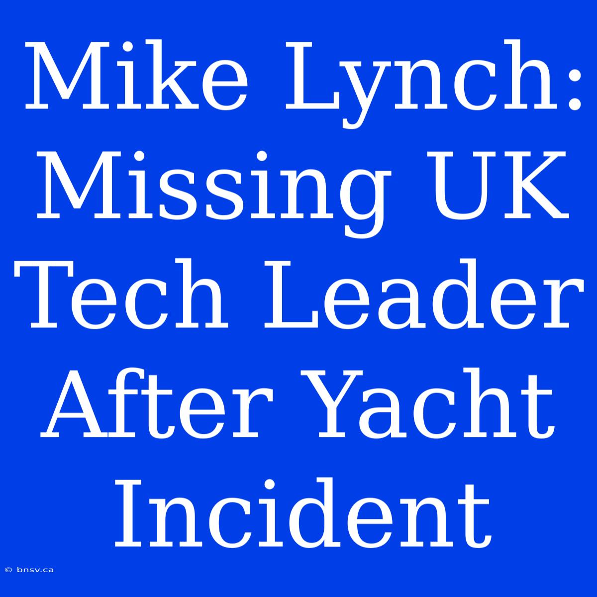 Mike Lynch: Missing UK Tech Leader After Yacht Incident