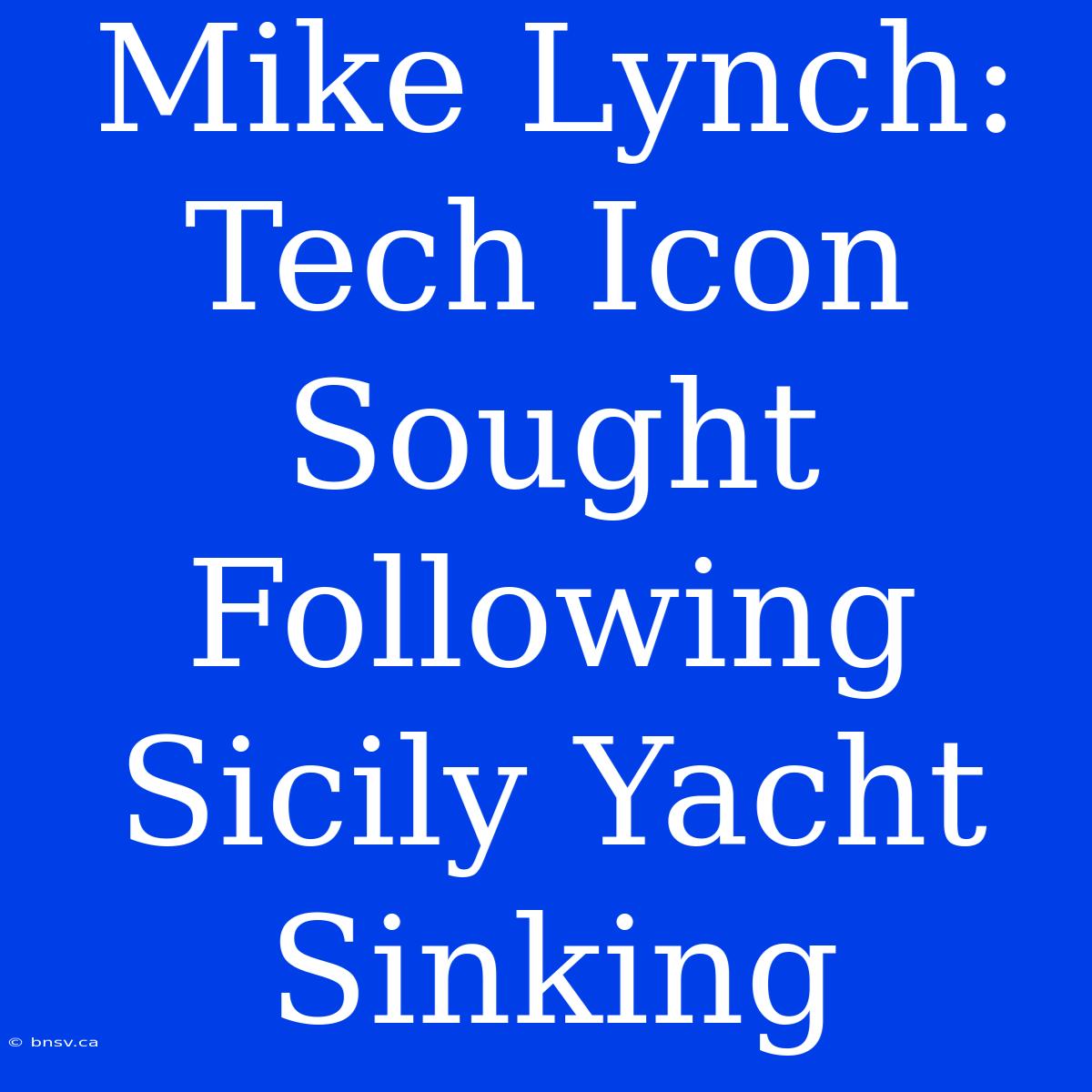 Mike Lynch: Tech Icon Sought Following Sicily Yacht Sinking