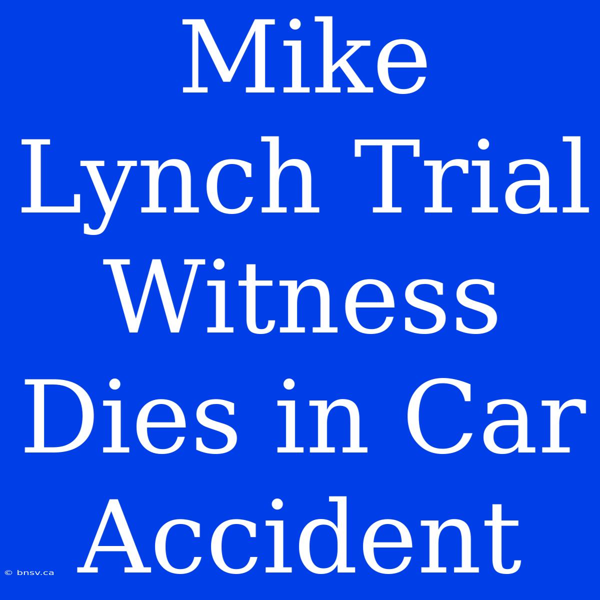 Mike Lynch Trial Witness Dies In Car Accident