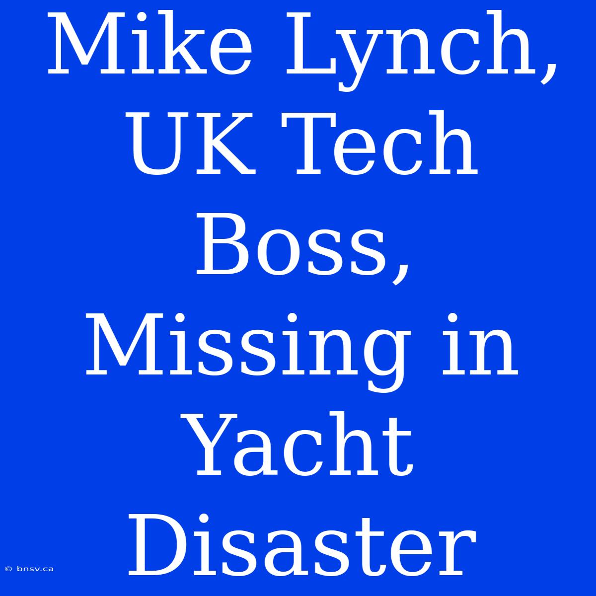 Mike Lynch, UK Tech Boss, Missing In Yacht Disaster