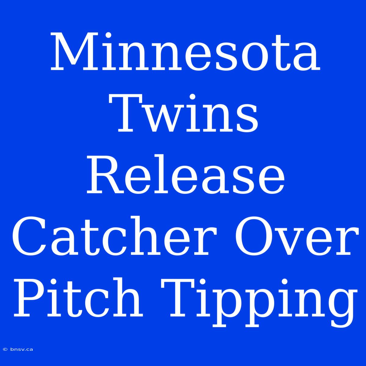 Minnesota Twins Release Catcher Over Pitch Tipping