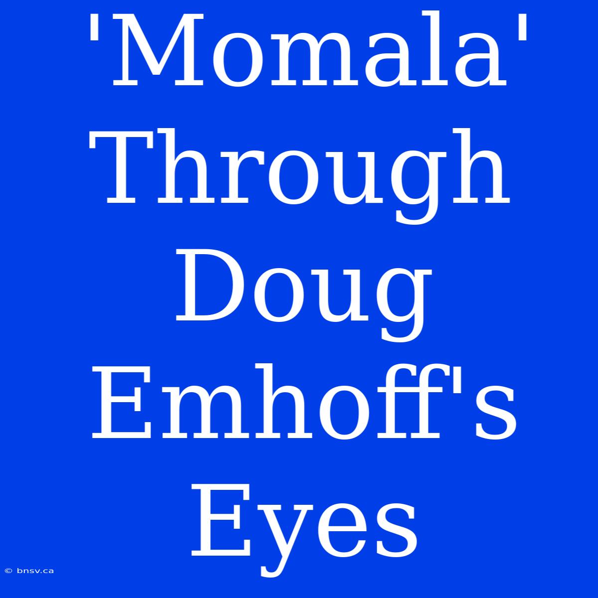 'Momala' Through Doug Emhoff's Eyes