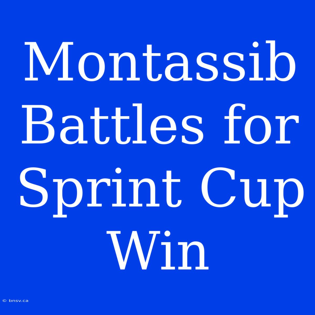 Montassib Battles For Sprint Cup Win