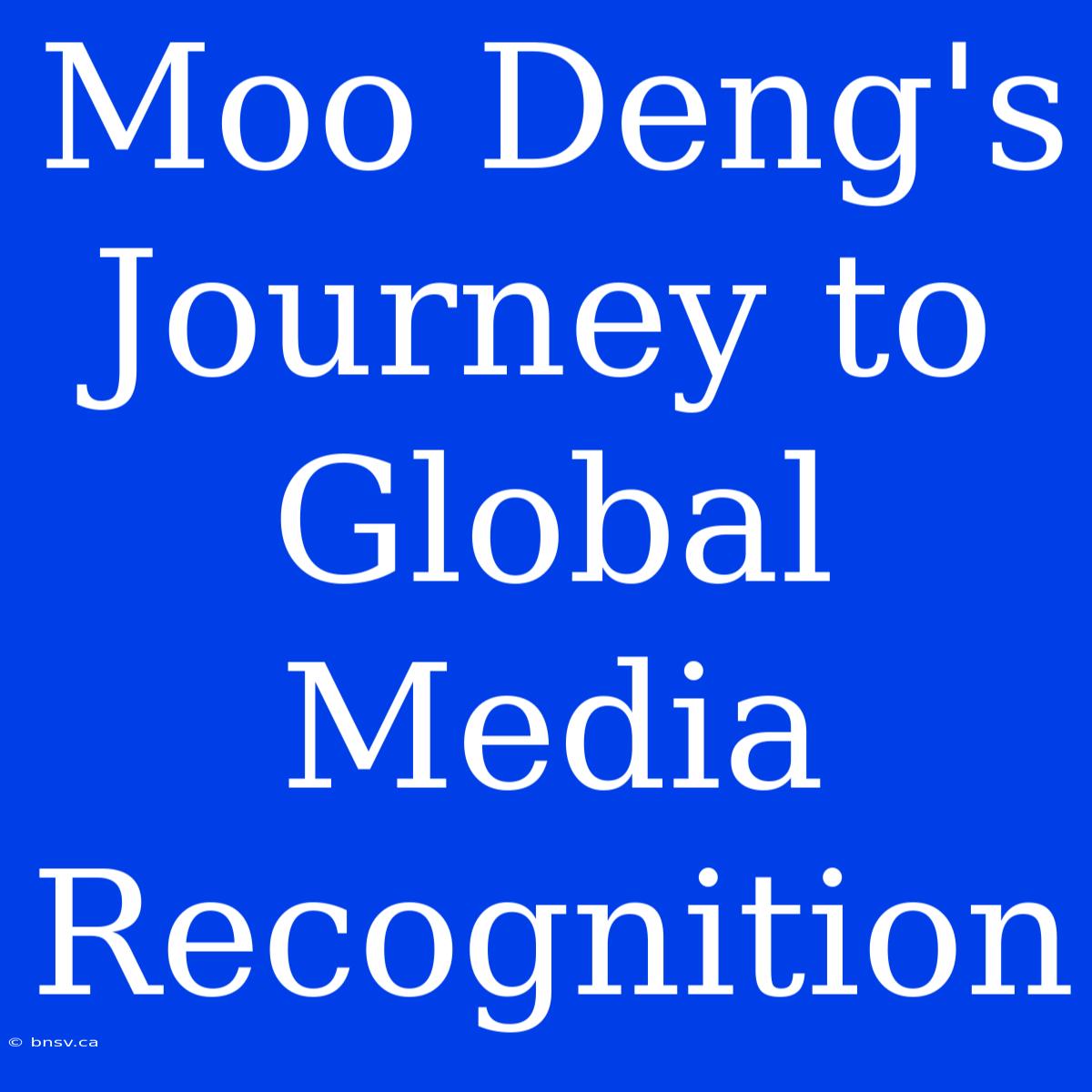 Moo Deng's Journey To Global Media Recognition