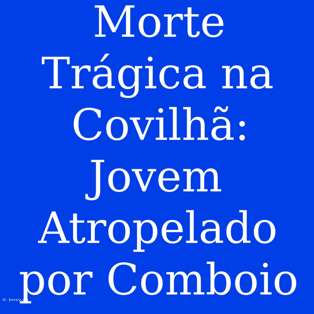 Morte Trágica Na Covilhã: Jovem Atropelado Por Comboio