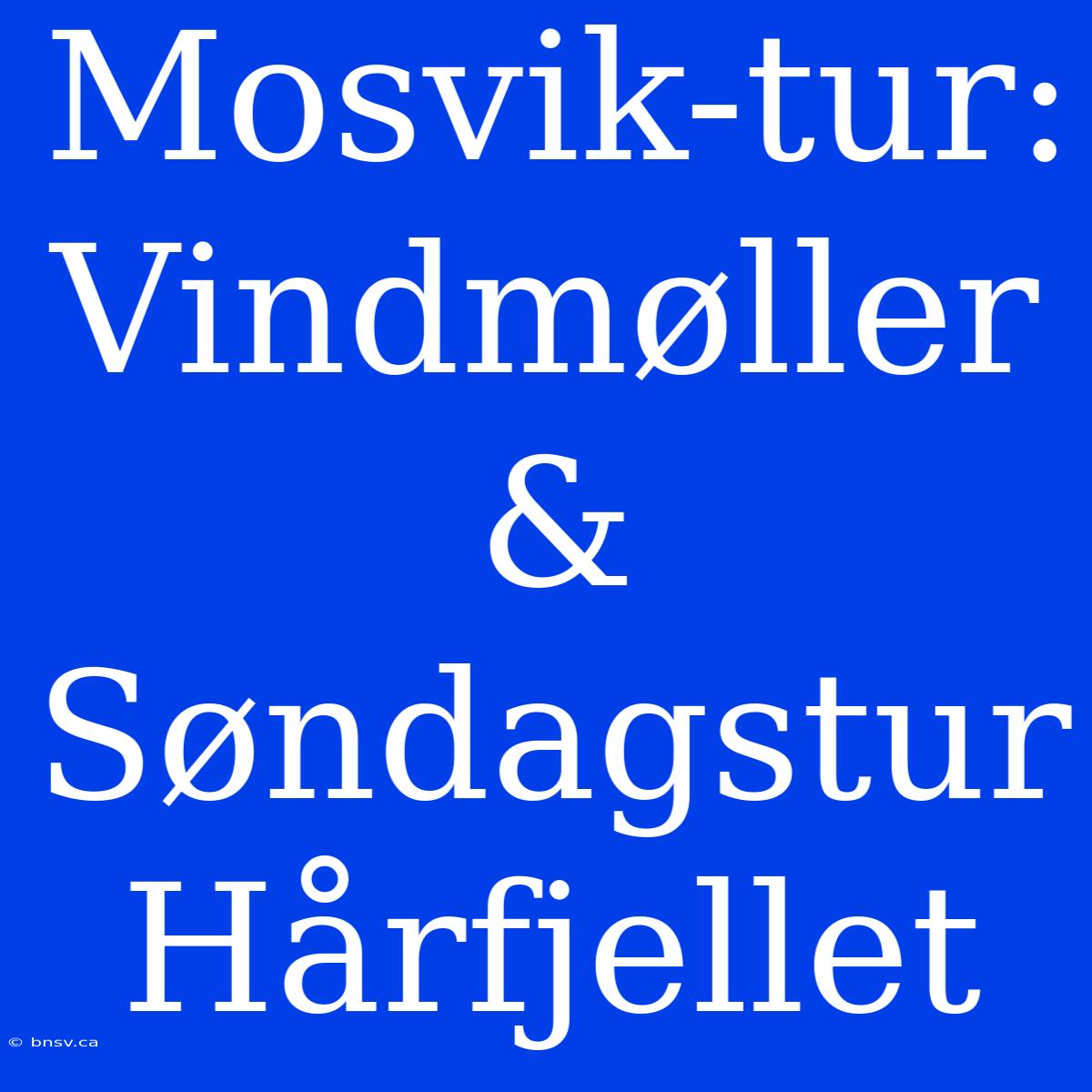 Mosvik-tur: Vindmøller & Søndagstur Hårfjellet