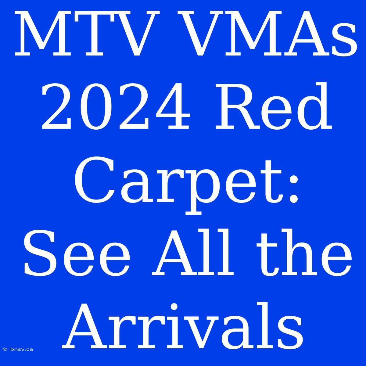 MTV VMAs 2024 Red Carpet: See All The Arrivals