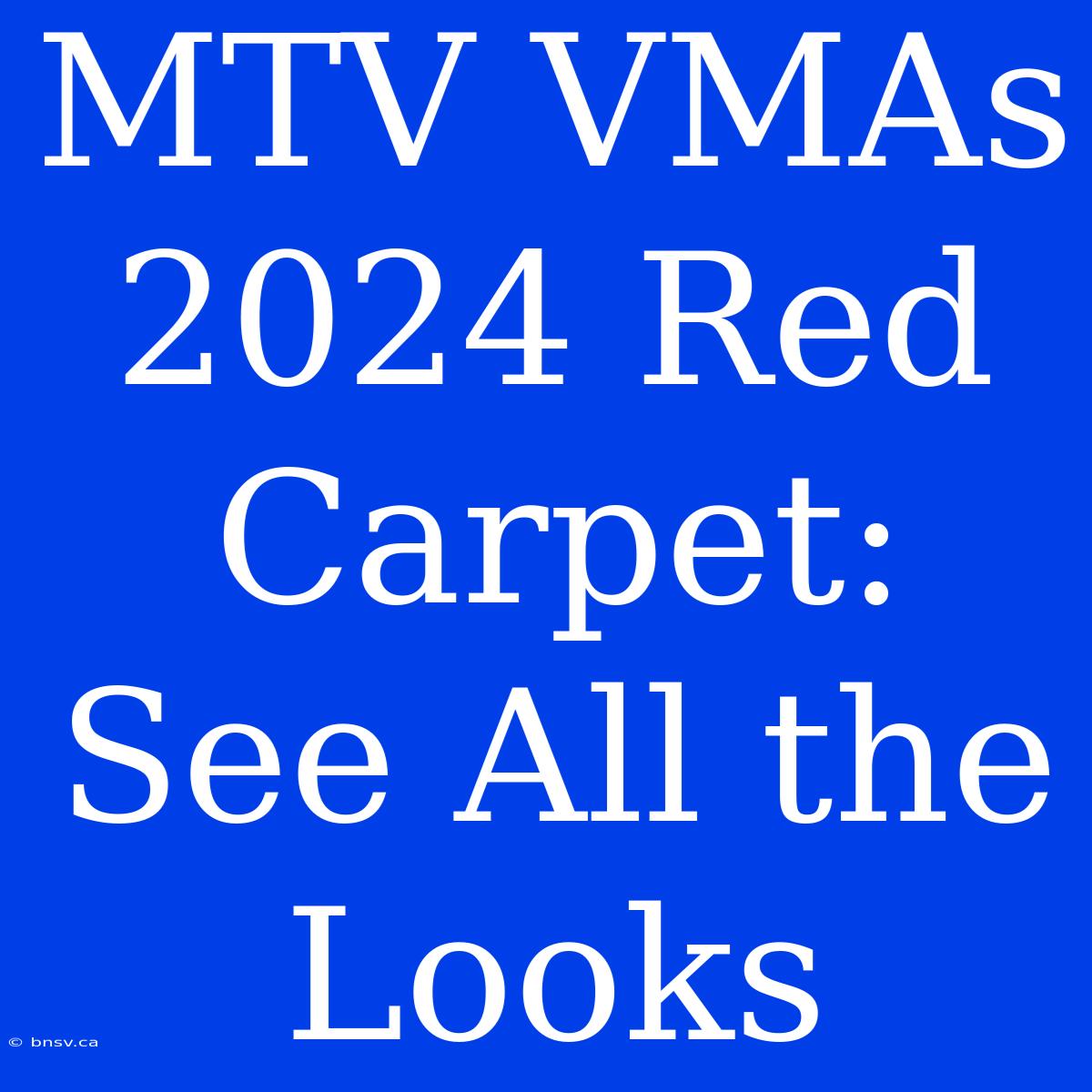 MTV VMAs 2024 Red Carpet: See All The Looks