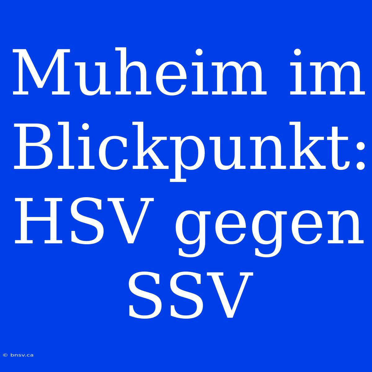 Muheim Im Blickpunkt: HSV Gegen SSV