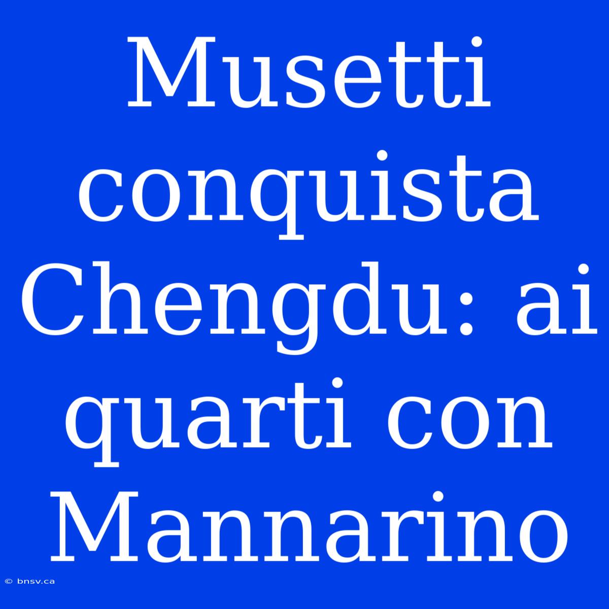 Musetti Conquista Chengdu: Ai Quarti Con Mannarino