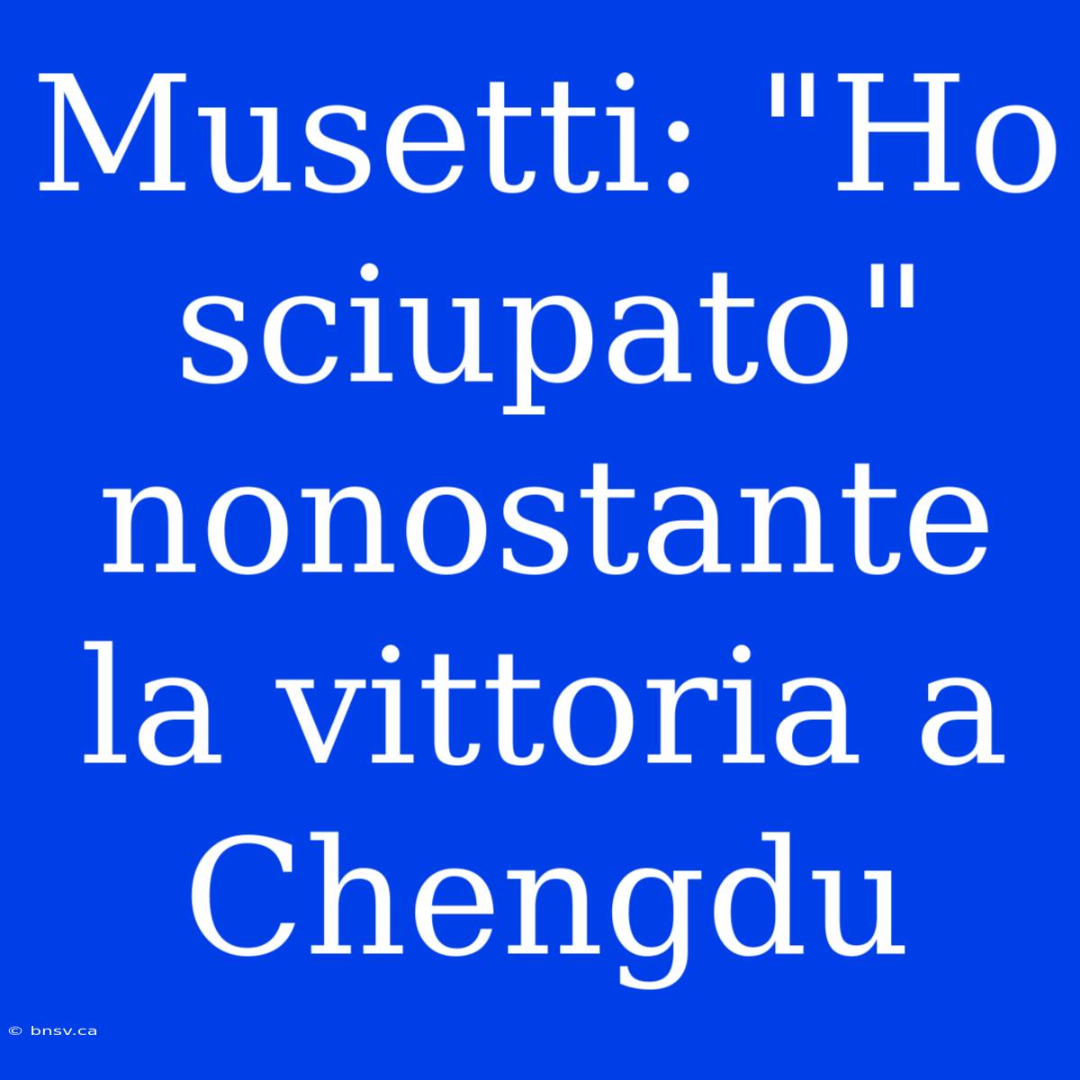 Musetti: 