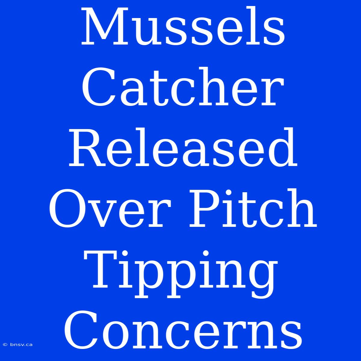 Mussels Catcher Released Over Pitch Tipping Concerns