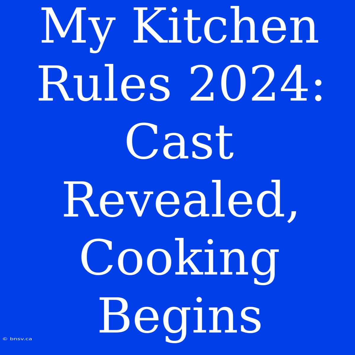 My Kitchen Rules 2024: Cast Revealed, Cooking Begins