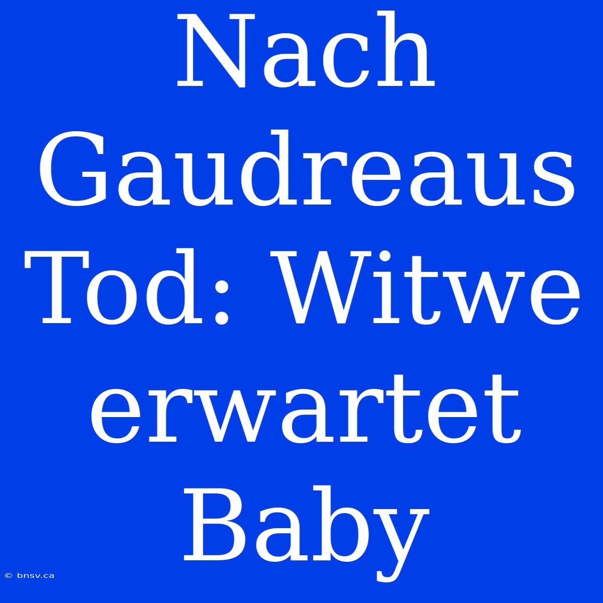 Nach Gaudreaus Tod: Witwe Erwartet Baby