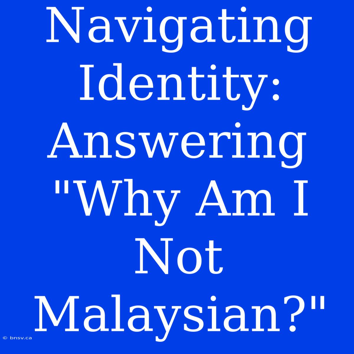 Navigating Identity: Answering 