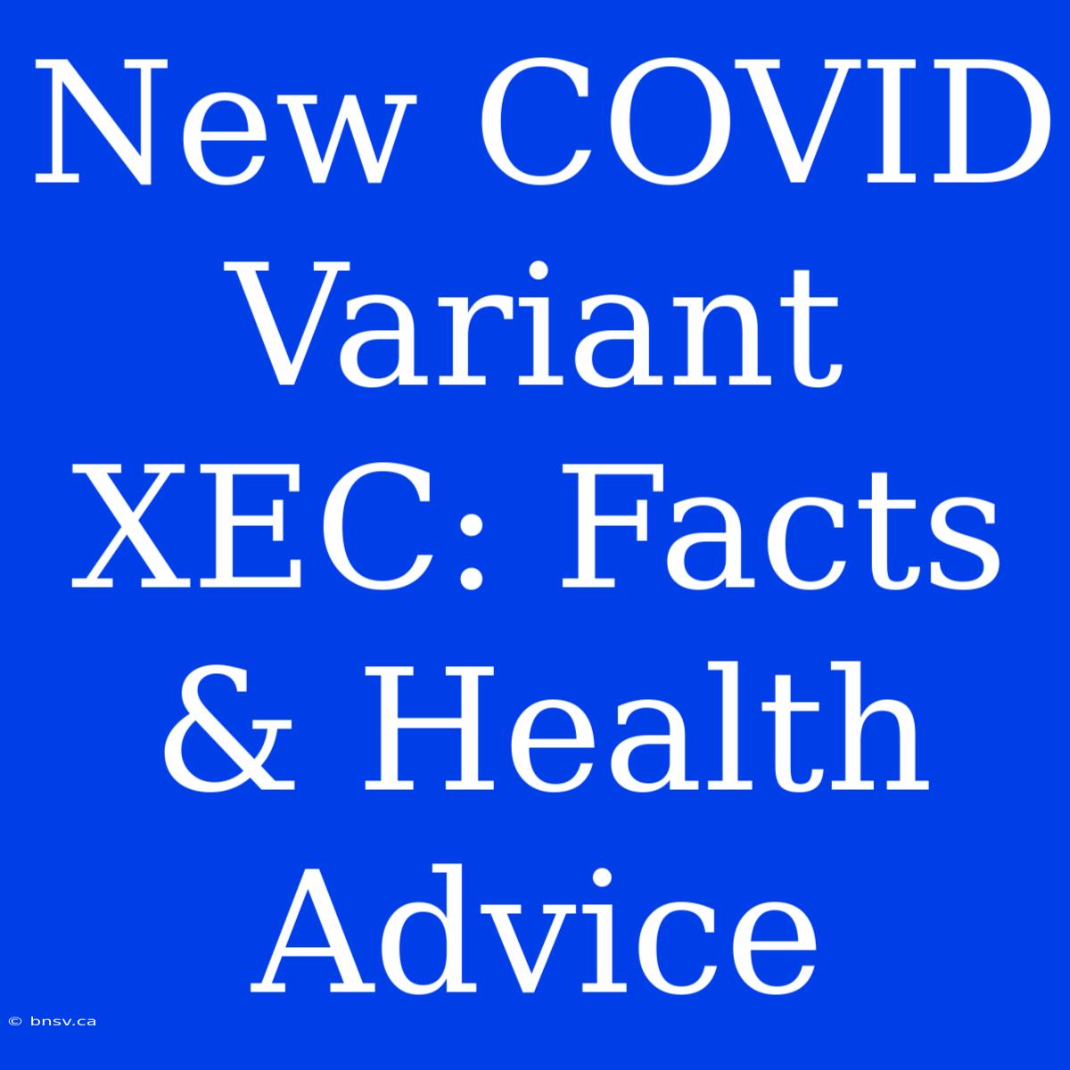 New COVID Variant XEC: Facts & Health Advice