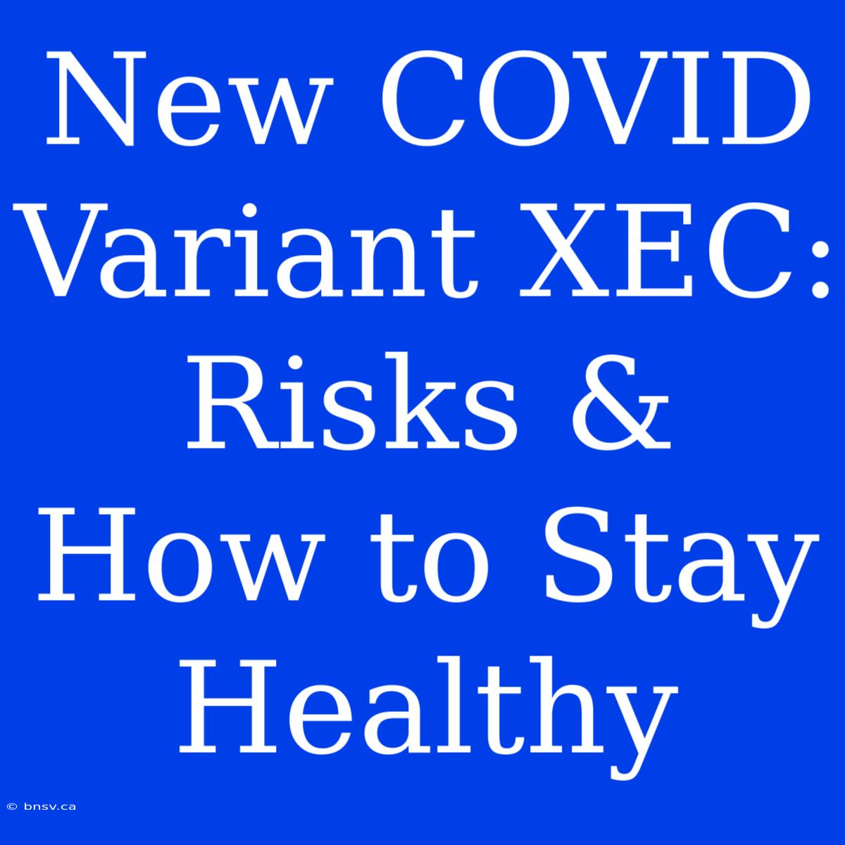 New COVID Variant XEC: Risks & How To Stay Healthy