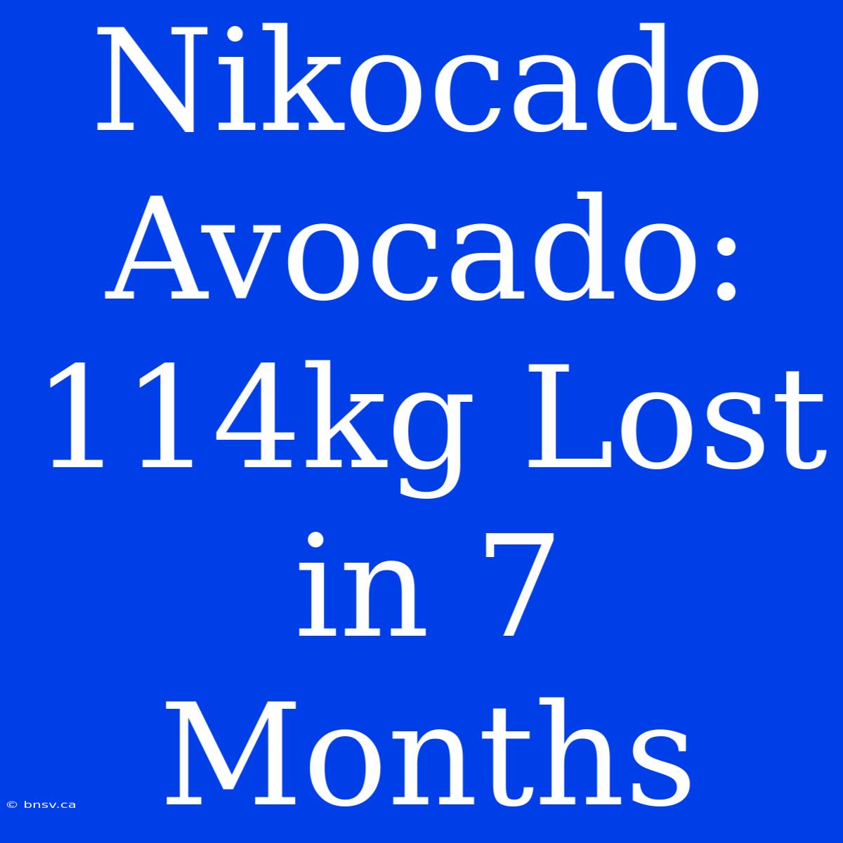 Nikocado Avocado: 114kg Lost In 7 Months