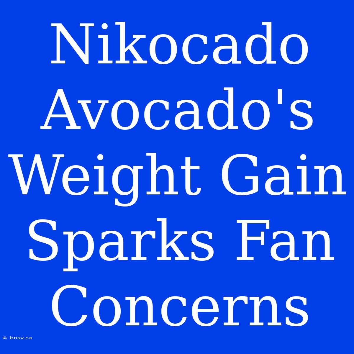 Nikocado Avocado's Weight Gain Sparks Fan Concerns