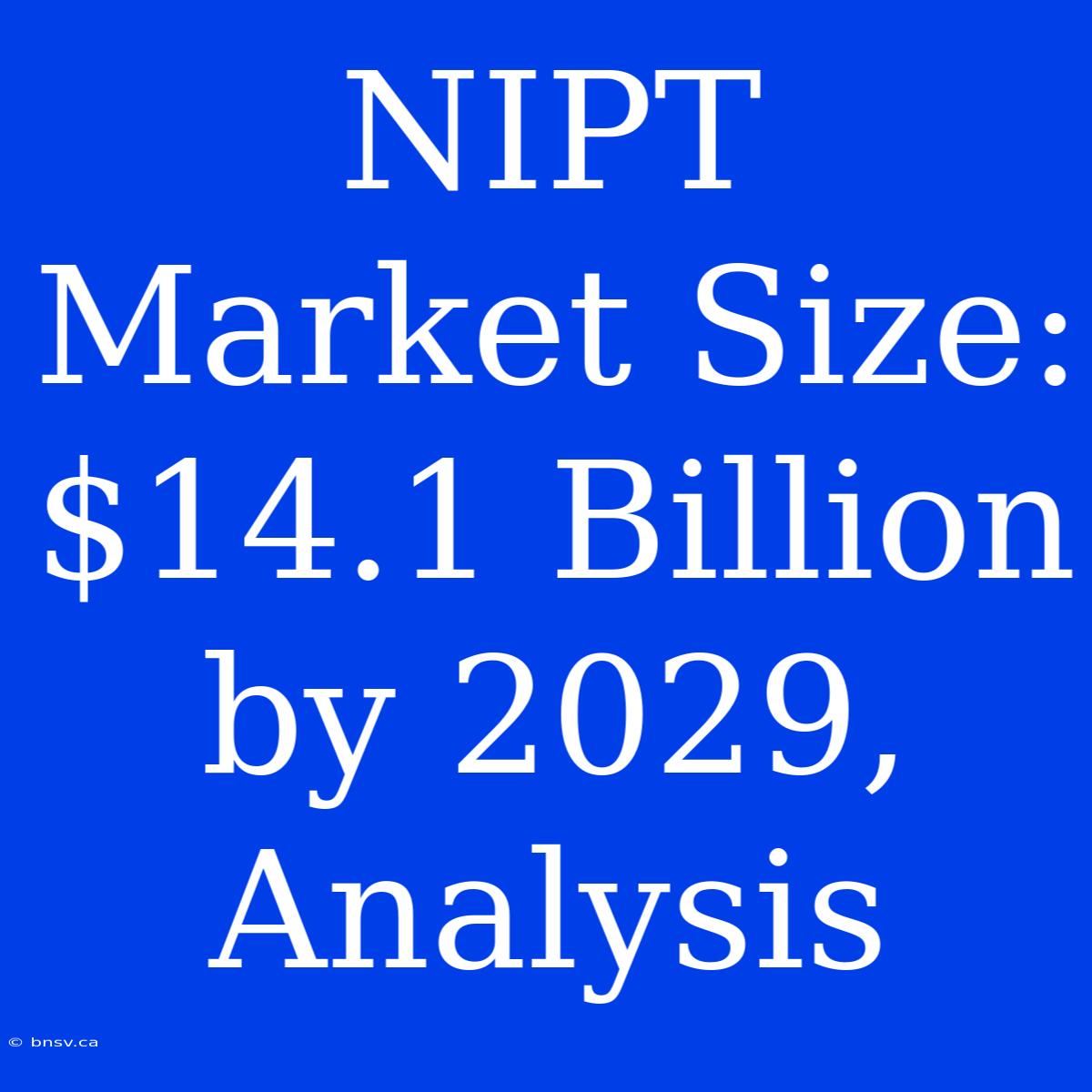 NIPT Market Size: $14.1 Billion By 2029, Analysis