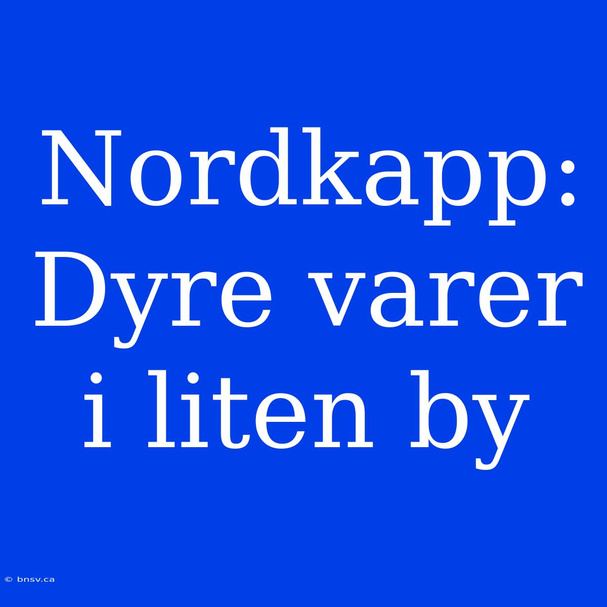 Nordkapp: Dyre Varer I Liten By