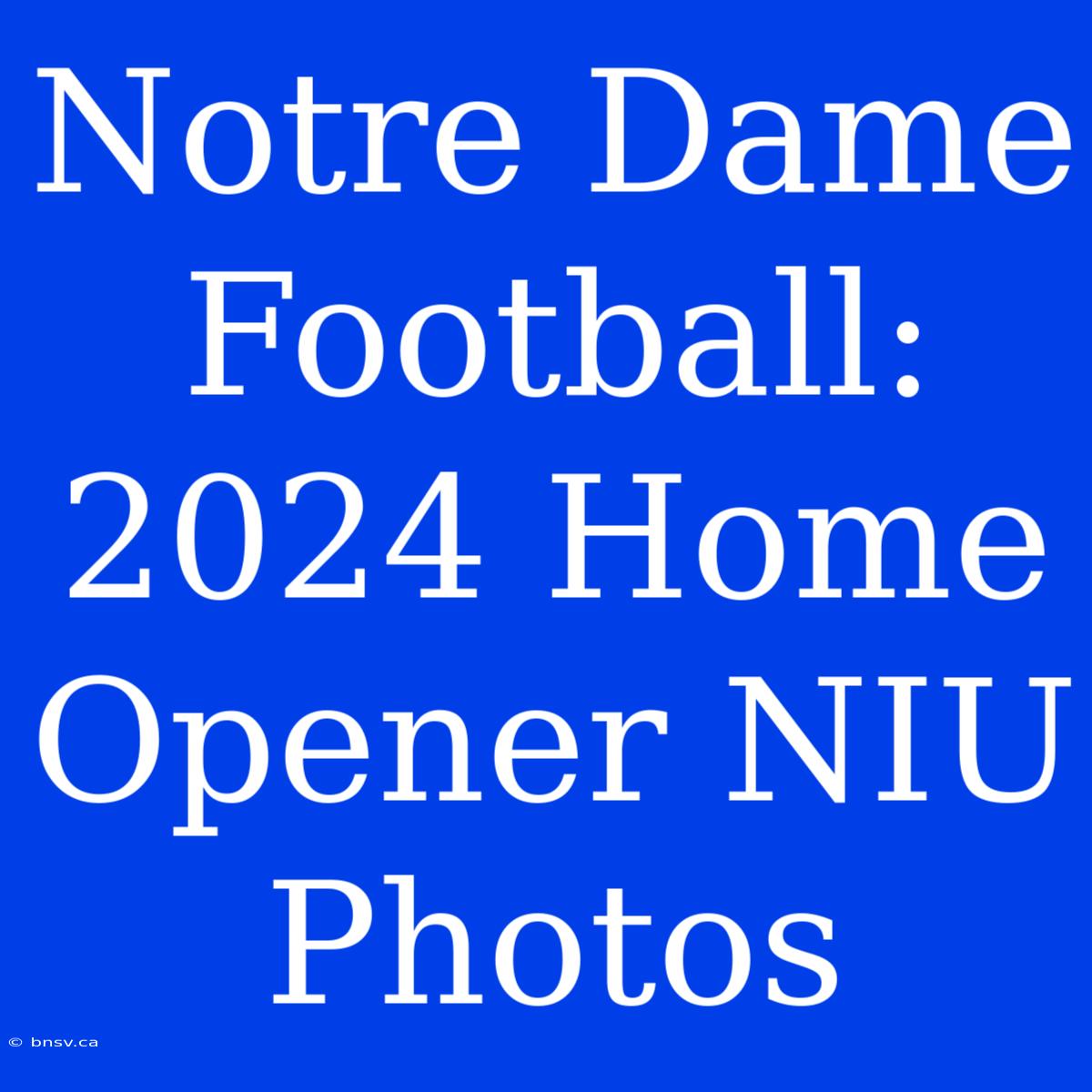 Notre Dame Football: 2024 Home Opener NIU Photos