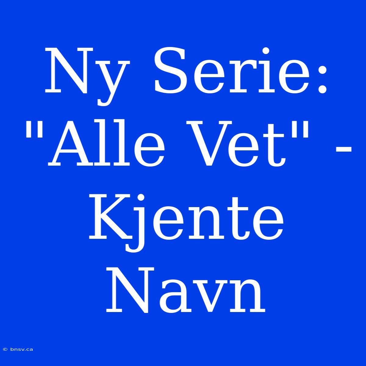 Ny Serie: 