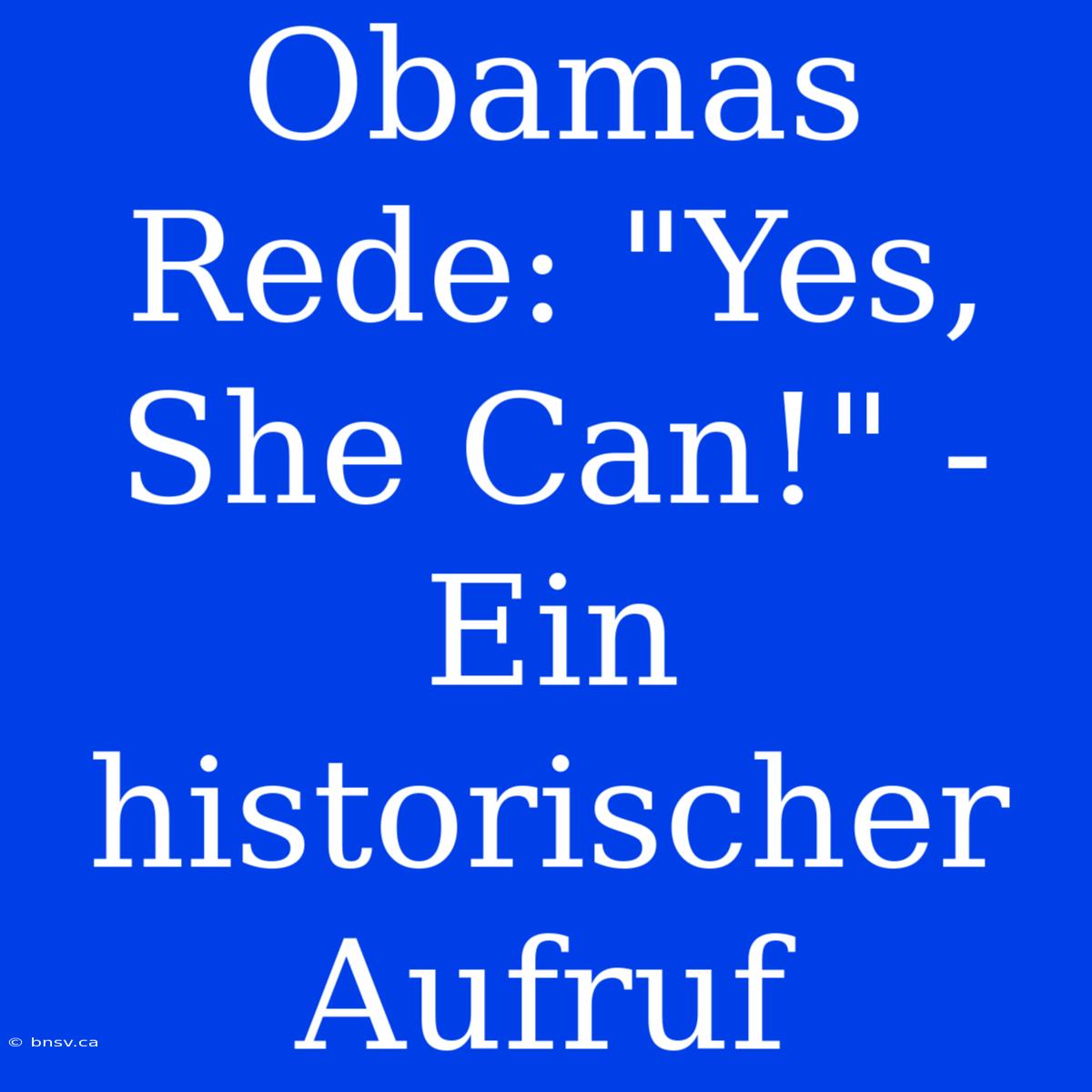 Obamas Rede: 